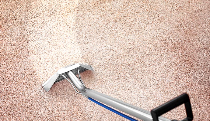 Carpet cleaning with a vacuum cleaner